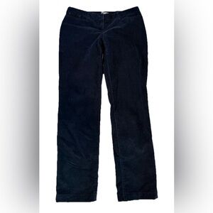 J.Jill Black Stretch Corduroy Pants 4 Petite Straight Leg Quiet Luxury Cabincore